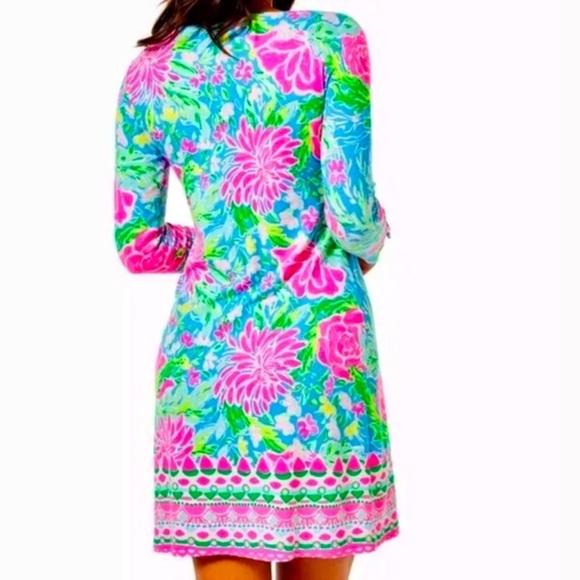 Lilly Pulitzer UPF 50+ Sophie Dress Zanizbar Blue Bunny Business Size Medium - Picture 2 of 16